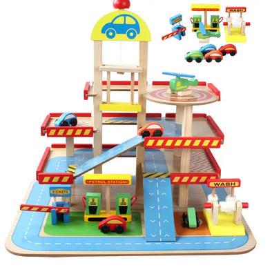 Children's Play House Toy Simulation  Dimensional Three-Story Wooden Parking eprolo Children's Play House Toy Simulation Bold&Bright Default-Title 146.88