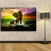 Single mother-elephant modern home decor - Bold&Bright Single mother-elephant modern home decor   Bold&Bright 53.76