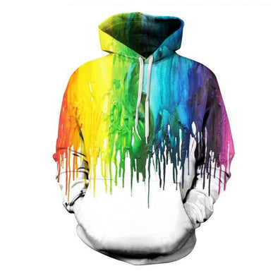 3D Hoodies Men Splatter Colorful Paint Stains 3D Print Sweatshirt Streetwear Pullovers Bold&Bright 0 Bold&Bright S 32.37