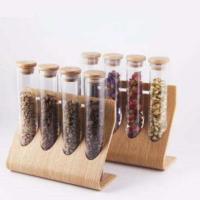 Coffee Flower Tea Coffee Bean Display Rack Sealing Jar eprolo  Bold&Bright