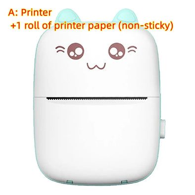 Mini Printer Portable Mini Bluetooth WiFi New Wrong Printer Mobile Phone Photo Title Note Hot Print Pocket Student Error Label Printer - Bold&Bright Mini Printer Portable Mini Bluetooth WiFi New Wrong Printer Mobile Phone Photo Title Note Hot Print Pocket Student Error Label Printer Green-A  Bold&Bright 43.38