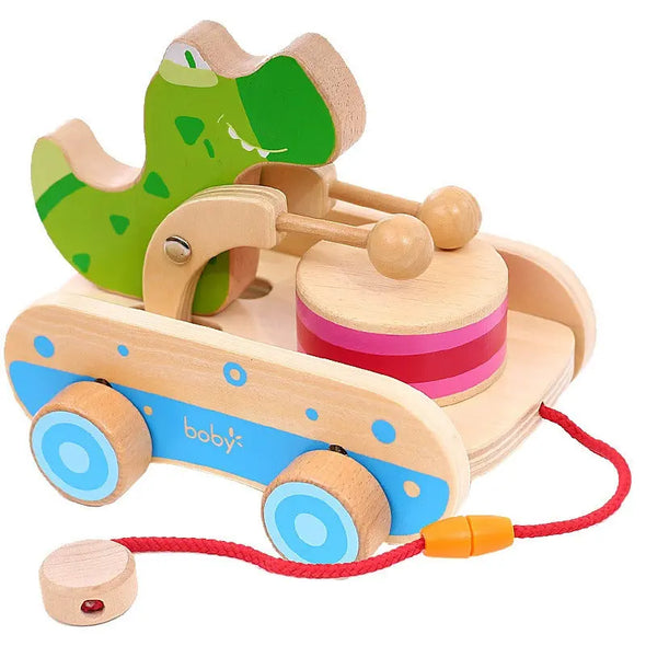 Baby Early Education: Drumming, Wooden Toy Car, Pull Rope, Hand Car eprolo Baby Early Education: Drumming, Bold&Bright Default-Title 38.60