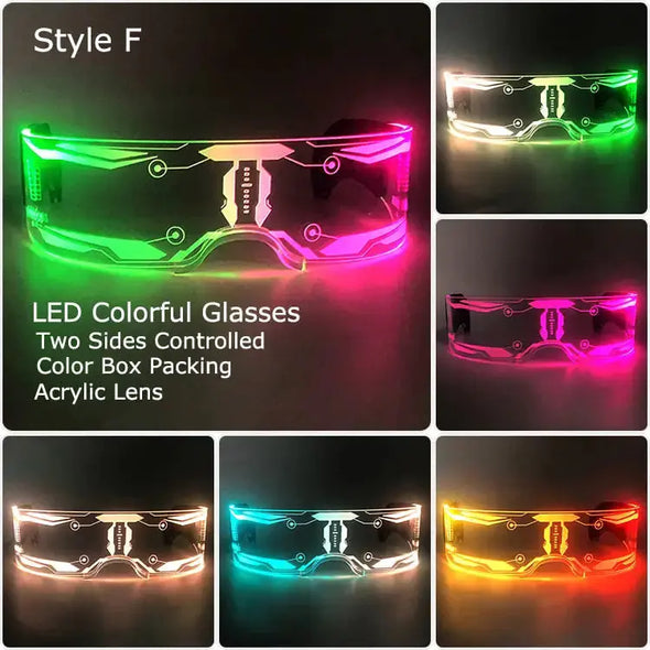 LED Luminous Glasses Bold&Bright Vision Aid Magnifying Glasses Bold&Bright Cyborg-Colorful 25.26