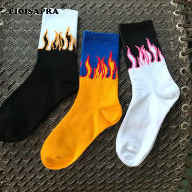 Contrast Flames Socks - Bold&Bright Contrast Flames Socks  yoga socks Bold&Bright 16.08