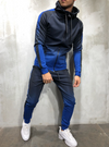 Moomphya Gradient color zipper cardigan men hoodies Side stripes hoodie men hooded Streetwear sweatshirts sudaderas para hombre Bold&Bright 0 Bold&Bright Blue-Set-S 47.16