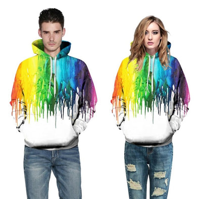 3D Hoodies Men Splatter Colorful Paint Stains 3D Print Sweatshirt Streetwear Pullovers Bold&Bright 0 Bold&Bright