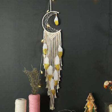 Crescent Dream Catcher Home Decor Gold - Bold&Bright Crescent Dream Catcher Home Decor Gold   Bold&Bright 27.01