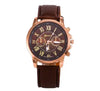 Three eye watches, retro GENEVA, Geneva students, couples, watches, men's belts, quartz trends watches - Bold&Bright Three eye watches, retro GENEVA, Geneva students, couples, watches, men's belts, quartz trends watches Coffee  Bold&Bright 6.97