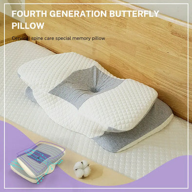 Space Memory Cotton Butterfly Pillow Cervical Spine with Slow Rebound Pillow eprolo Space Memory Cotton Butterfly Pillow Bold&Bright