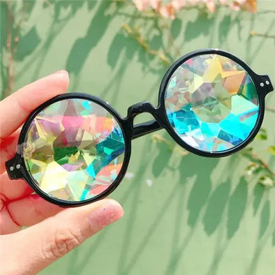 Round Kaleidoscope Glasses Bold&Bright Vision Aid Magnifying Glasses Bold&Bright