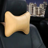 PU Leather Car Neck Pillow for Head Pain Relief Bold&Bright Spine Relief & Alignment Pillow Bold&Bright Beige-1-Piece 16.67