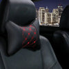 PU Leather Car Neck Pillow for Head Pain Relief Bold&Bright Spine Relief & Alignment Pillow Bold&Bright Black-Red-1Piece 16.67