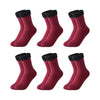 Warm Snow Socks - Bold&Bright Warm Snow Socks 6Pairs-Red-35-40 yoga socks Bold&Bright 30.14