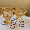 Mini Champagne Vintage Amber Glass Embossed Mugs Bold&Bright 0 Bold&Bright