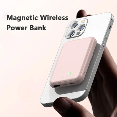 Mini Fast Charging Magnetic Wireless Power Bank 5000 MAh Portable - Bold&Bright Mini Fast Charging Magnetic Wireless Power Bank 5000 MAh Portable   Bold&Bright 31.50