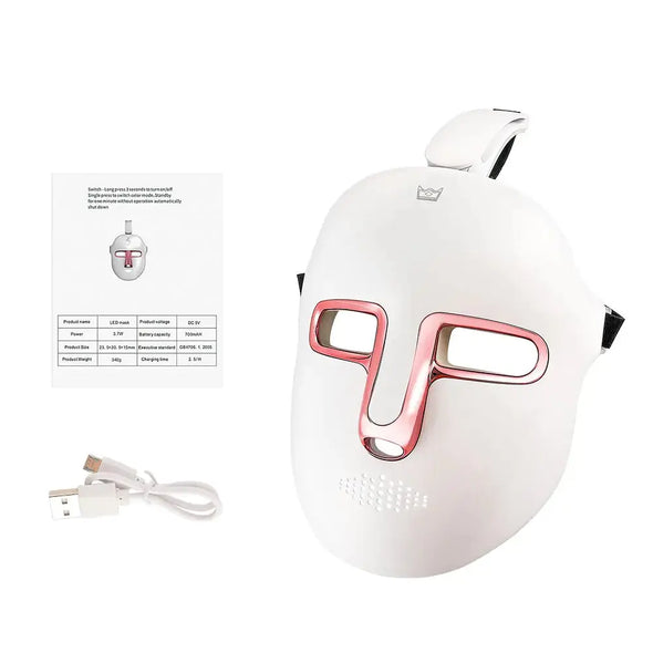 LED Skin Facial Mask - Bold&Bright LED Skin Facial Mask White mask Bold&Bright 97.43