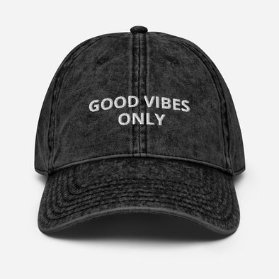 "Good Vibes only" Vintage Cap Bold&Bright  Bold&Bright Black 24.00