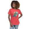 Women's Relaxed T-Shirt Bold&Bright  Bold&Bright Heather-Red-3XL 29.50